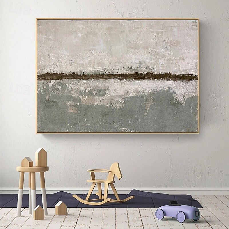 abstraktes Ölgemälde großes handgemaltes beiges Gemälde handgemachtes Wabi-Sabi-Kunstwerk Ölgemälde handgemalt strukturiertes graues Ölgemälde beiges Ölgemälde abstrakte Leinwandkunst moderne 2025 - $108.99 –P4