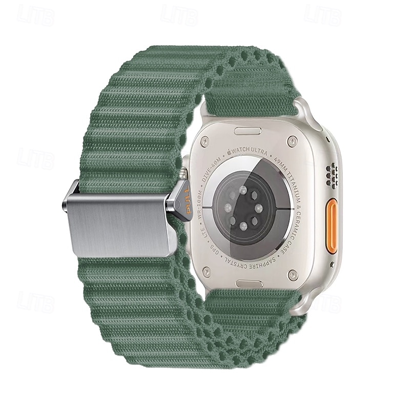 Corda intrecciata fatta a mano Compatibile con Cinturino dell'Apple Watch 38mm 40mm 41mm 42mm 44mm 45mm 49mm Intrecciato Chiusura in metallo Regolabili Nylon Cinturino di ricambio per iwatch Ultra 2 del 2025 a $17.99 –P3