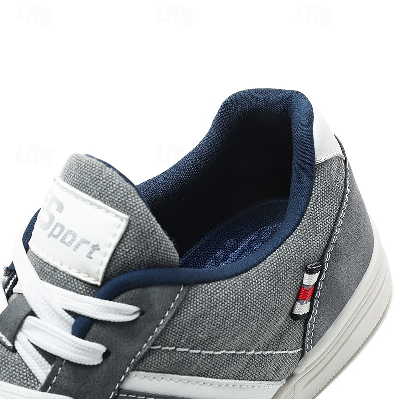 Men's Brown Canvas and Leather Sneakers with Lace-Up Design - Stylish and Comfortable for Casual and Sporty Wear 2025 - $54.99 –P3