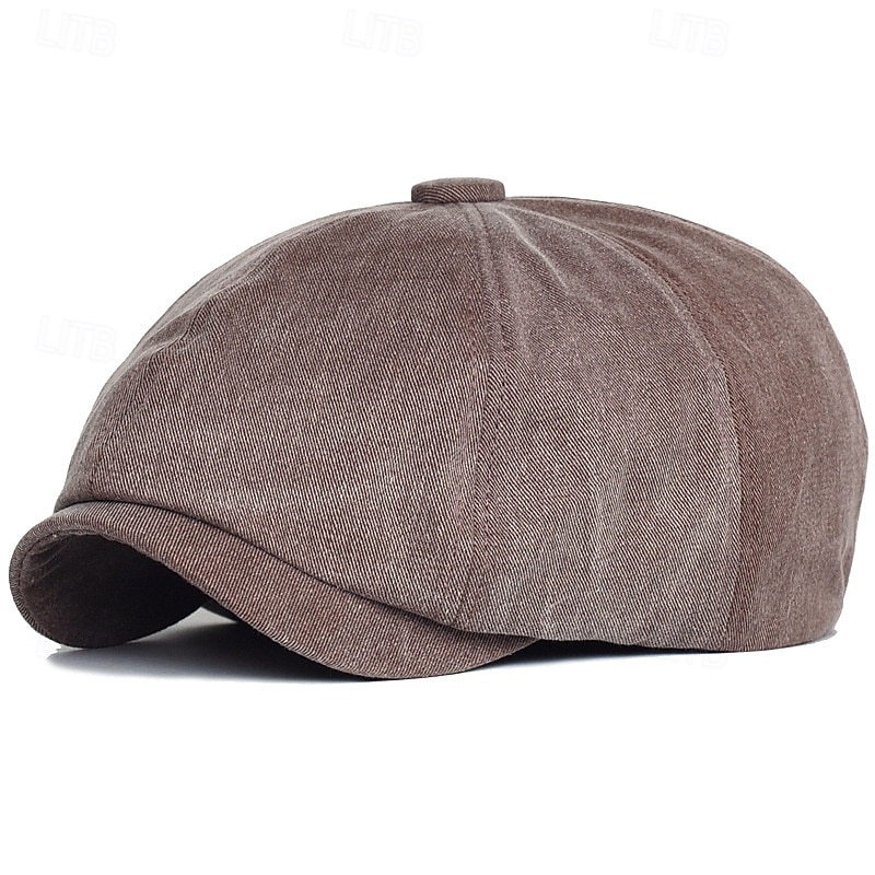 Per uomo Cappello basco Cappello Ascot Cappello da strillone Nero Marrone Cotone Di tendenza Informale Strada Giornaliero Liscio Regolabile Crema solare Traspirante del 2025 a $15.49 –P4