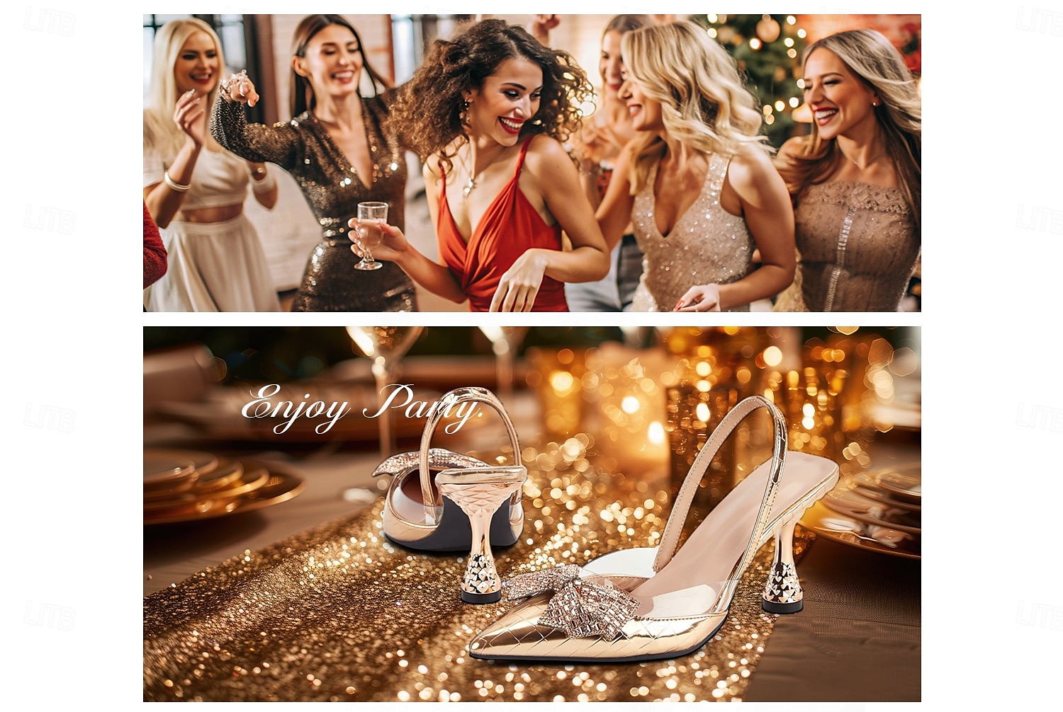 scarpe col tacco da donna con cinturino posteriore trapuntato in oro e dettaglio fiocco - lussuoso design a punta per un elegante abbigliamento da sera del 2025 a $46.99 –P4