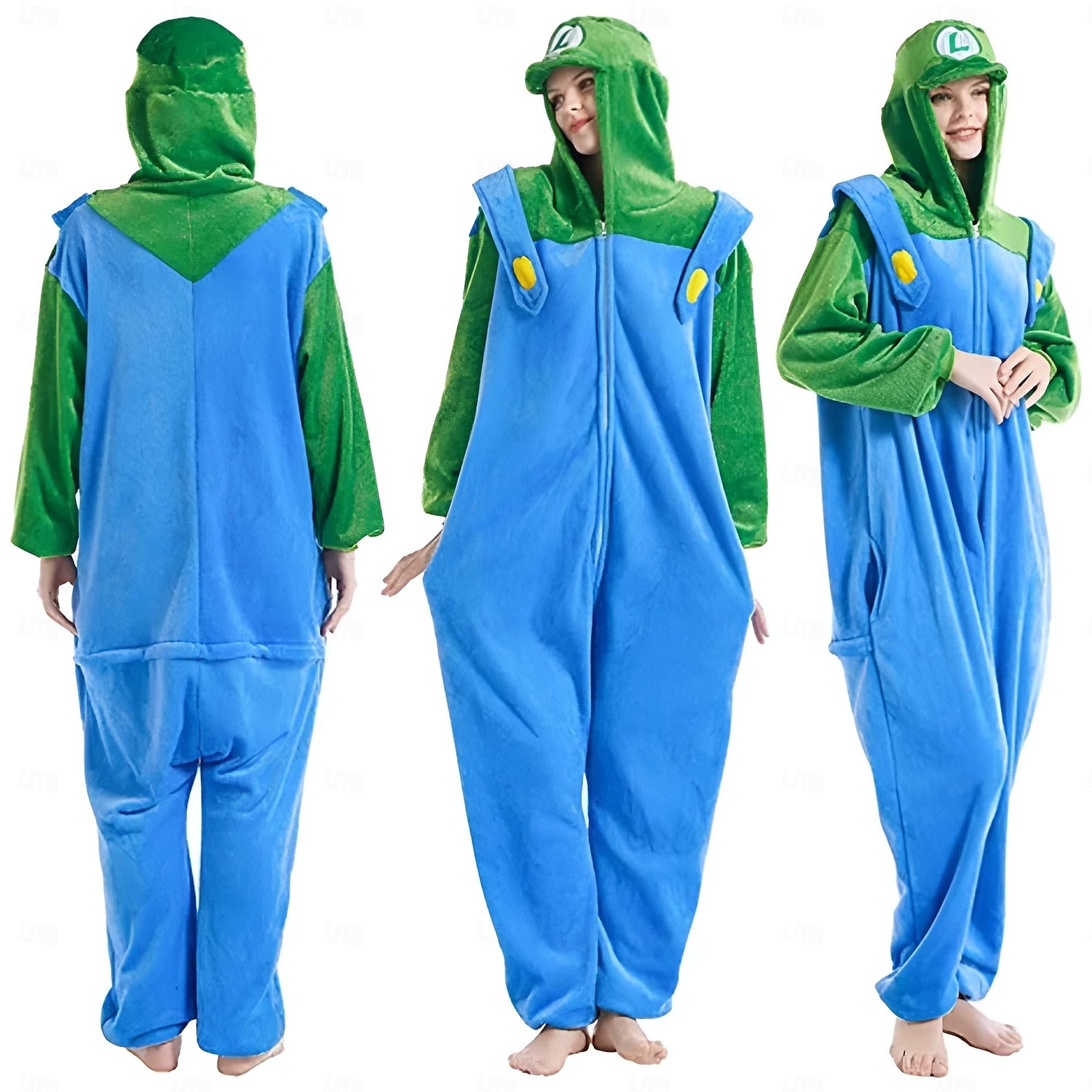 Super Bros Kigurumi Pajamas Halloween Group Family Costumes Kid's Adults' Unisex Funny Costume Party Home Wear Halloween Carnival Easy Carnival Costume 2025 - $32.99 –P4