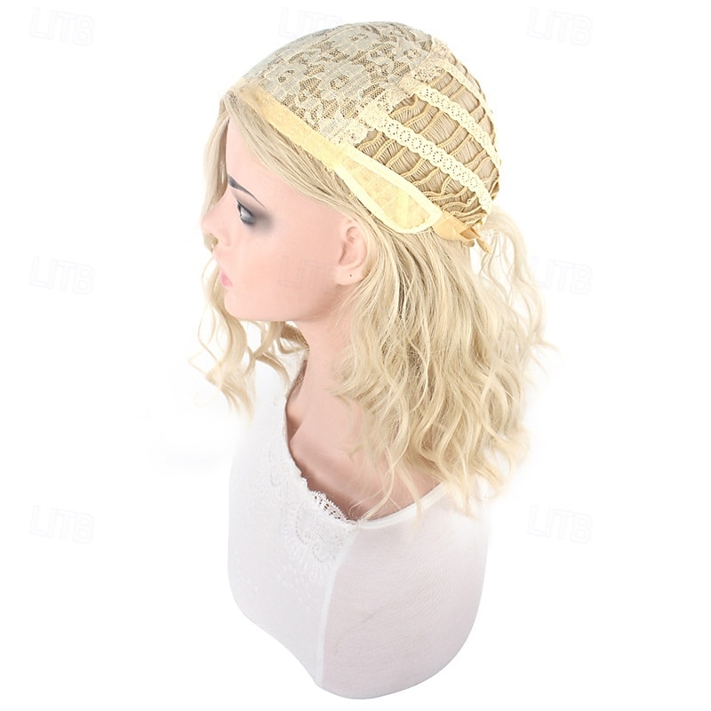 parrucche sintetiche corte da donna resistenti al calore capelli ricci parte centrale parrucca multicolore arcobaleno blu arancione sfumata del 2026 a $15.49 –P3
