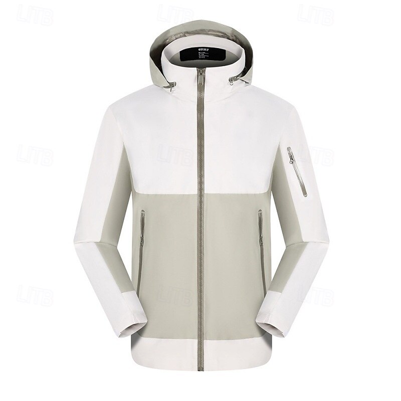 Homens Jaqueta Softshell Jaqueta de Trilha Ao ar livre Bloco de cor Prova-de-Água A Prova de Vento Respirável Jaqueta leve Jaqueta corta-vento Viajar Preto Branco Azul Laranja Verde de 2025 por $44.79 –P6