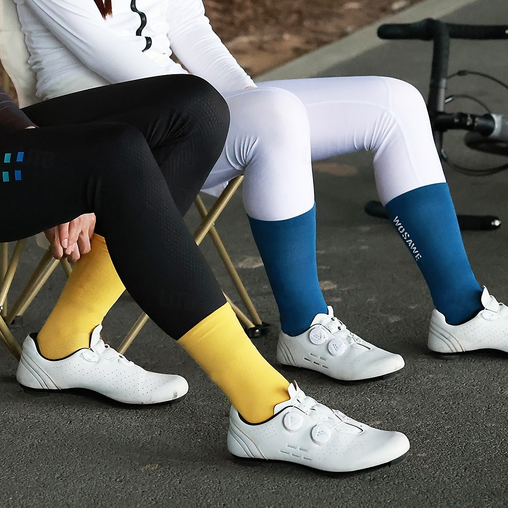 Calcetines deportivos reflectantes para ciclismo Wosawe, calcetines deportivos de ciclismo de carretera hasta la mitad de la pantorrilla, modelos para hombres y mujeres, calcetines de ciclismo de ocio 2025 - $15.49 –P6