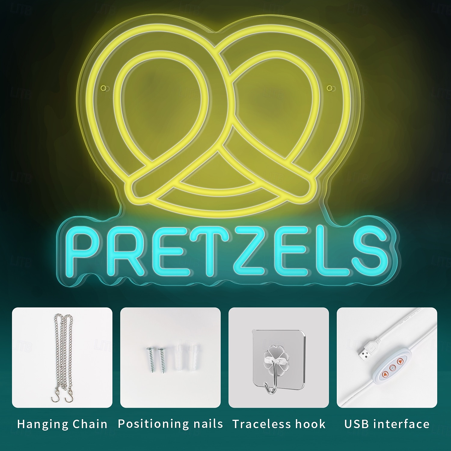 Oktoberfest Pretzels LED Neon Sign Light, Pretzels Neon Sign for Restaurant Wall Art, German Bakery Wall LED Decorations 2026 - $96.99 –P2