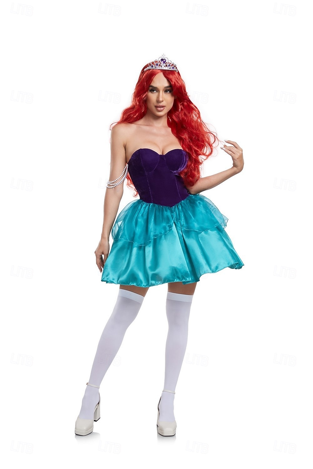 Die kleine Meerjungfrau Prinzessin Ariel Kleid Kostüm Sexy Kostüm Verkleiden Film Cosplay for Damen Erwachsene Maskerade Party / Abend Junggesellinnenabschiedsparty 2025 - $43.99 –P2