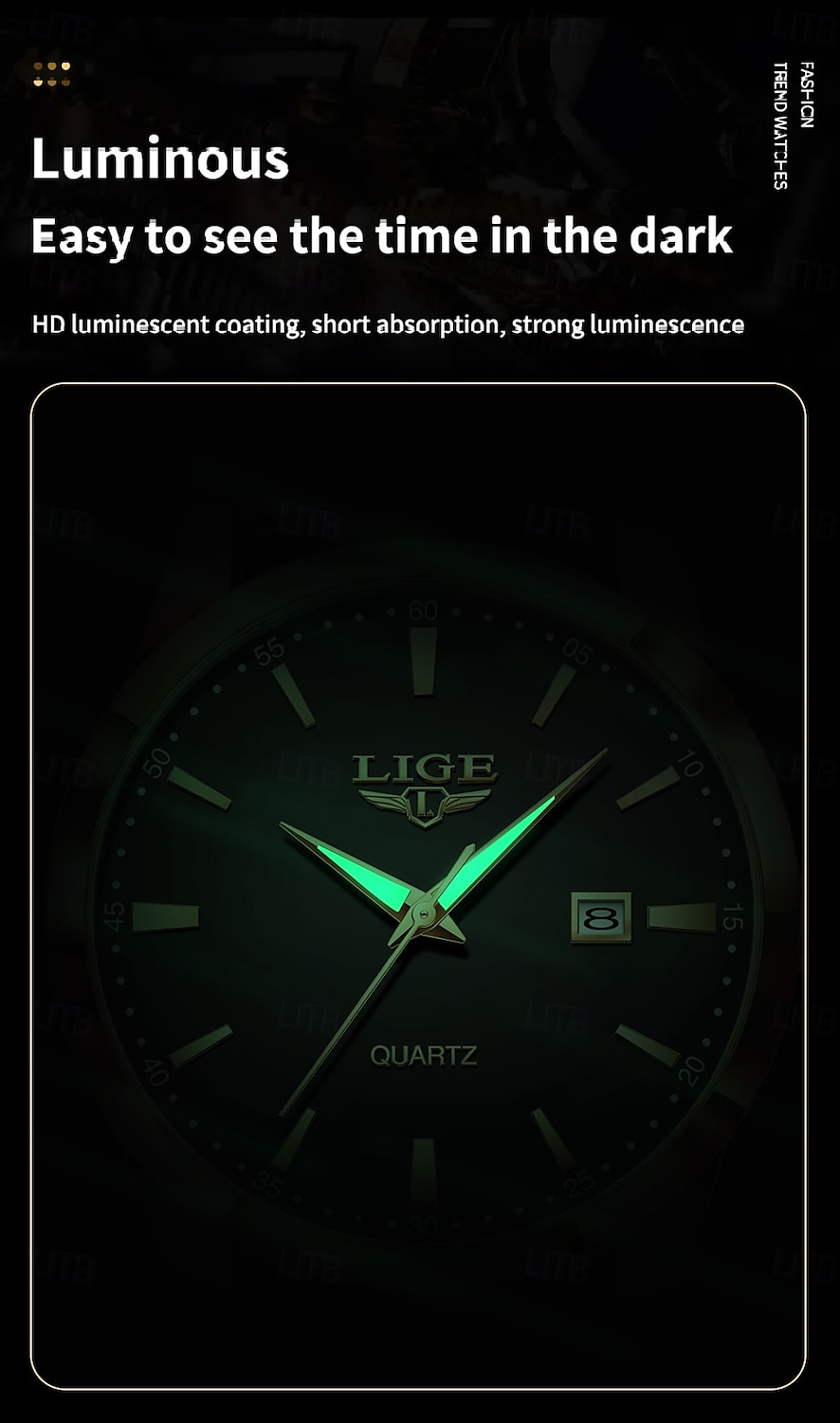 LIGE Heren Quartz Horloge Zakelijke Datum Waterdichte Leren Strap Horloge 2025 - $20.99 –P8