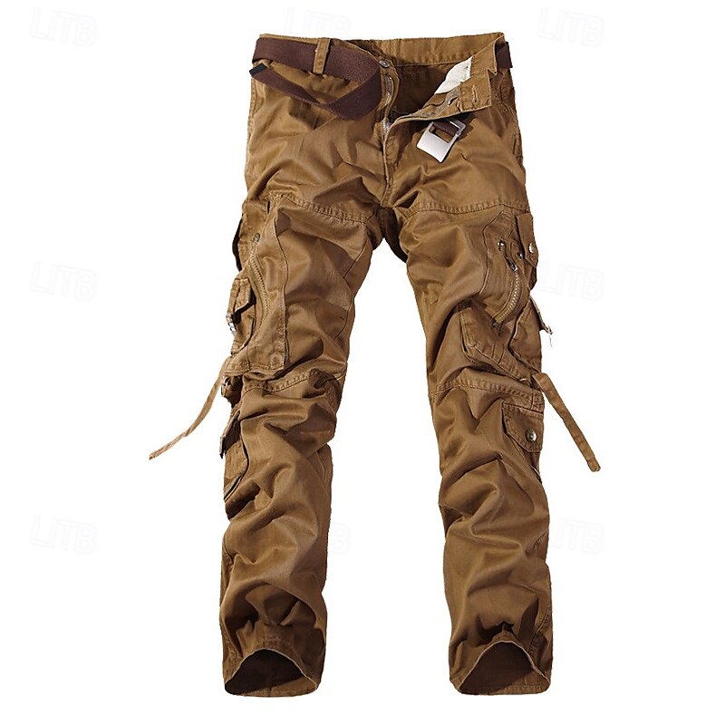 Per uomo Pantaloni cargo Pantaloni tattici Pantaloni Bottoni Multi tasca Liscio Indossabile Esterno Giornaliero Campeggio e hiking Di tendenza Classico Verde militare Verde primavera del 2025 a $40.99 –P5