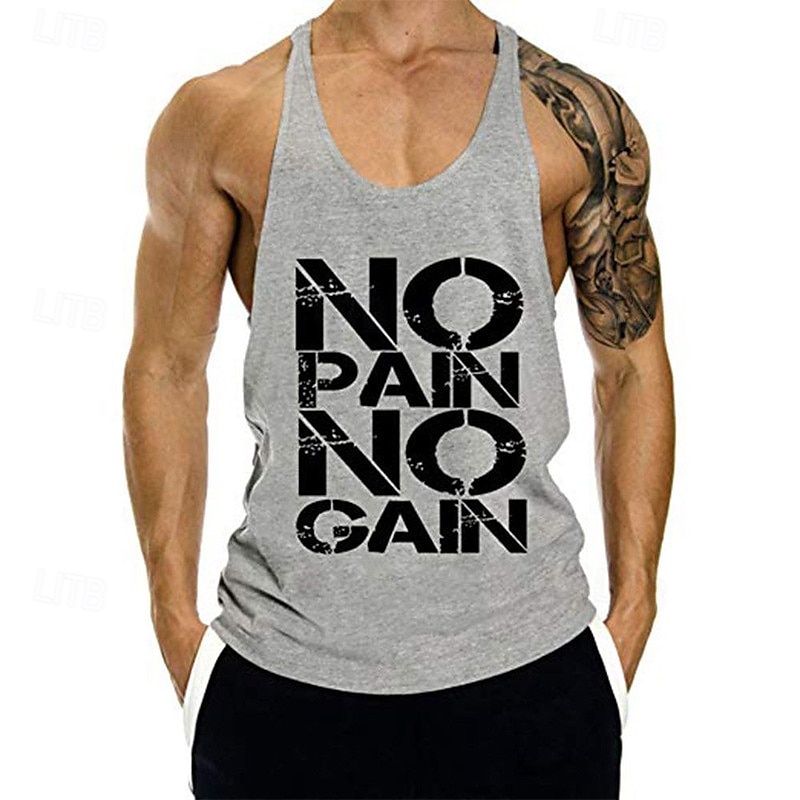 Men's Workout Tank Top Running Tank Top Gym Tank Top Sleeveless Vest / Gilet Casual Athleisure Breathable Quick Dry Soft Gym Workout Running Walking Sportswear Activewear Black White Yellow 2025 - $12.99 –P10
