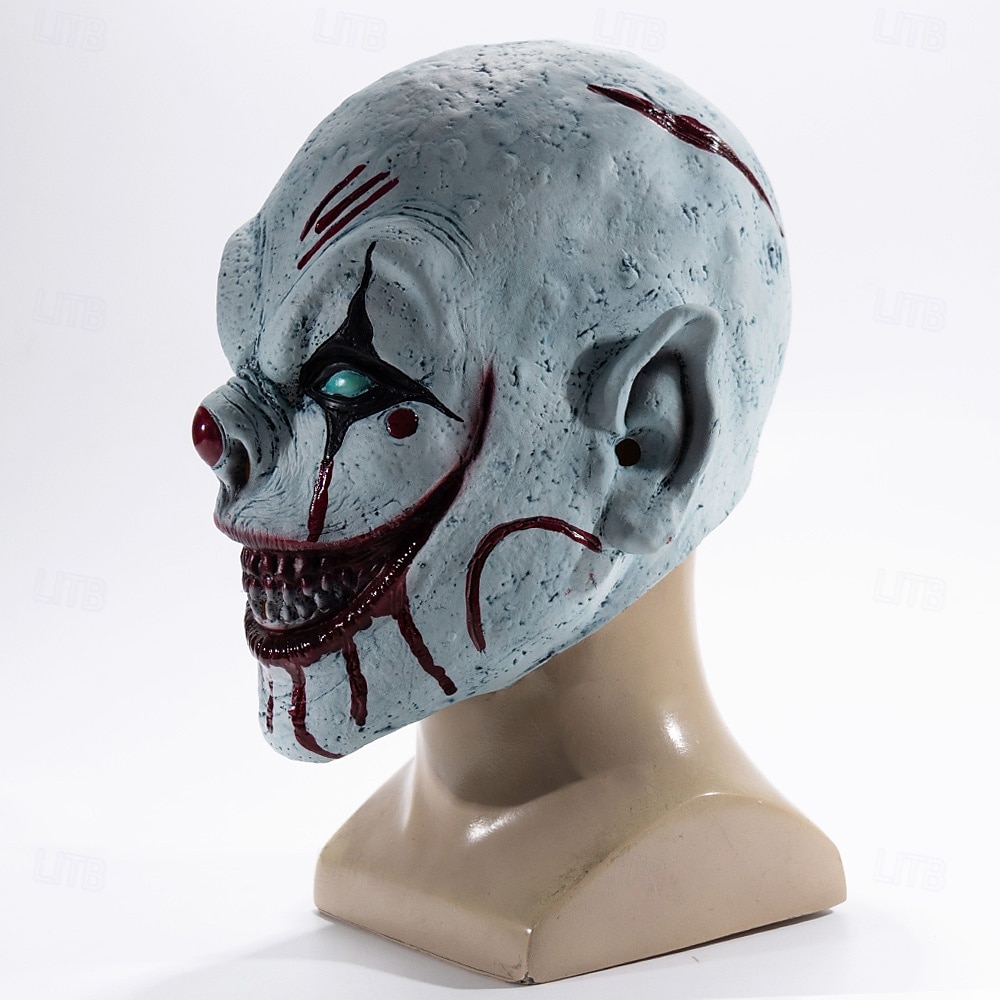 Killerclown Böser Clown Maske Haloween Figuren Erwachsene Herren Damen Grusel Gruseliges Kostüm Halloween Halloween Karneval Einfaches Karnevalskostüm 2025 - $29.99 –P6