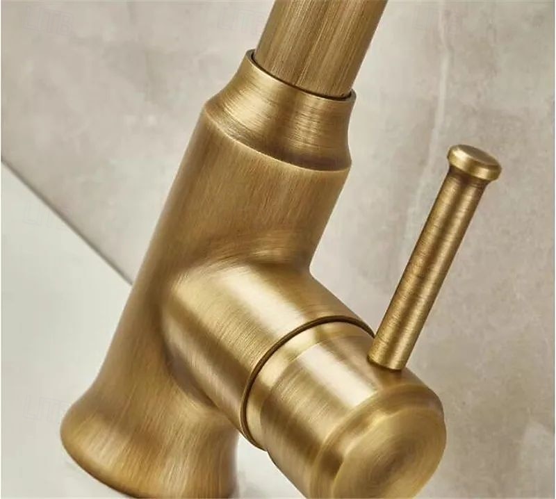 2026年 水栓 - シングルハンドルつの穴 電気メッキ プルアウト / プルダウン センターセット レトリ／ヴィンテージ Kitchen Taps  コレクション – $129.99 –P8