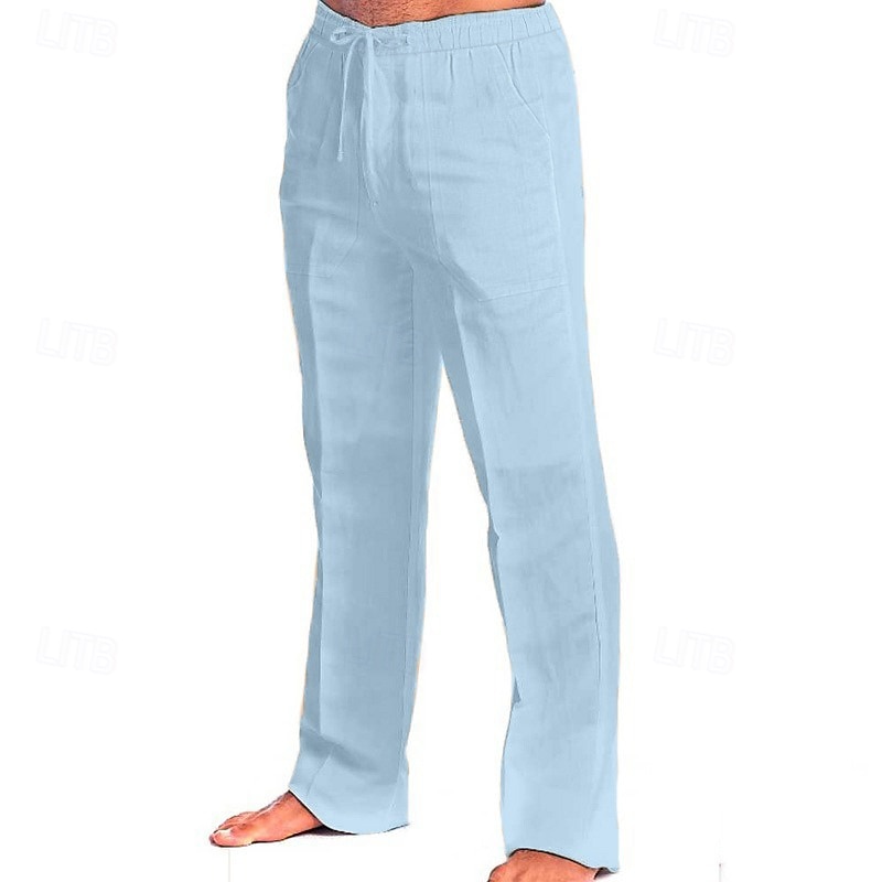 Per uomo Pantaloni Pantaloni Estivi Pantaloni da Spiaggia Coulisse Elastico in vita Semplice Comodità Traspirante Quotidiano All'aperto Abbigliamento casual alla moda Elegante Casual Nero Bianco del 2026 a $25.99 –P10