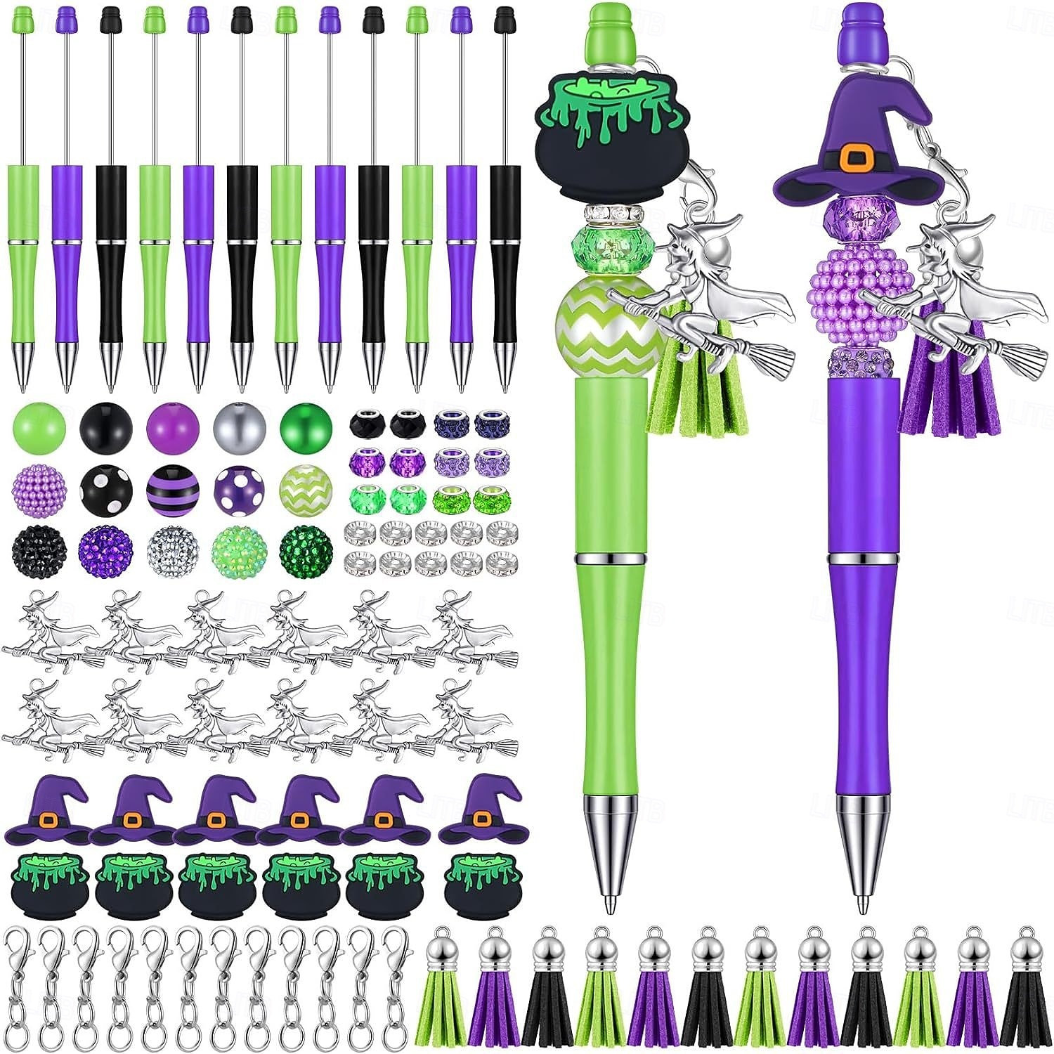 conjunto de caneta esferográfica com contas para presente de formatura de professor aluno, festa de halloween com fechos de lagosta de 2025 por $36.99 –P4