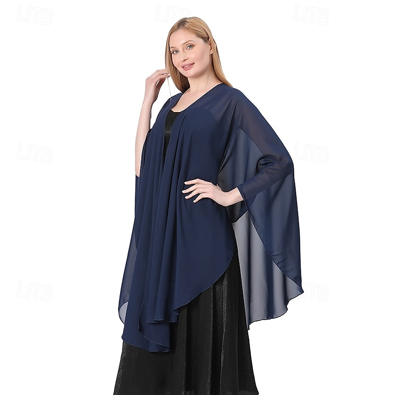 Women's Shawls and Wraps for Evening Dress Chiffon Scarf Soft Elegant Pashmina Wedding Bridal Scarve 2025 - $30.99 –P22