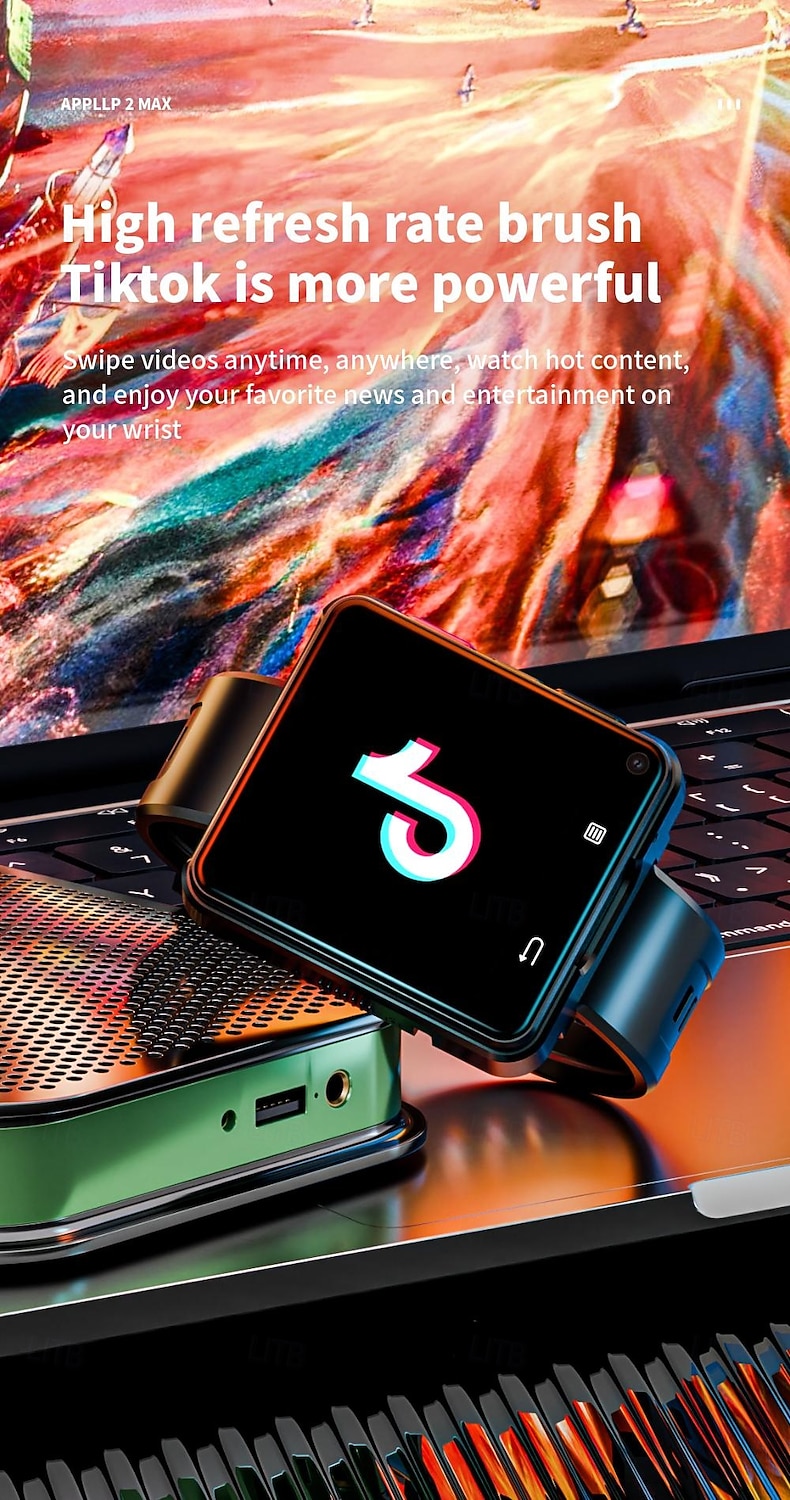 LOKMAT APPLLP 2 MAX Умные часы 2.64 дюймовый Смарт-часы-телефон 3G 4G Bluetooth Педометр Напоминание о звонке будильник Совместим с Ноль Женский Мужчины GPS Хендс-фри звонки Медиа контроль IPX-4 57 2025 - $157.99 –P11