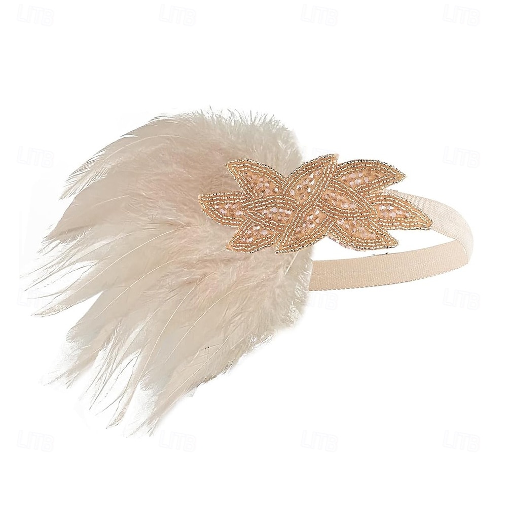 1920-as évek A nagy Gatsby Felszerelések Flapper fejpánt A nagy Gatsby Esküvői Vendég Gallér nélküli Jelmez Női Mindszentek napja Farsang Álarcos mulatság Parti Álarcos mulatság Esküvői fogadás 2025 - $29.99 –P4