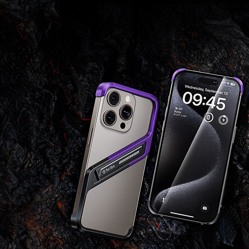 телефон Кейс для Назначение айфон 16 про макс iPhone 15 Pro Max iPhone 14 Pro Max iPhone 13 Pro Max Кейс на заднюю панель со стендом Защита от удара Металл 2025 - $29.99 –P3