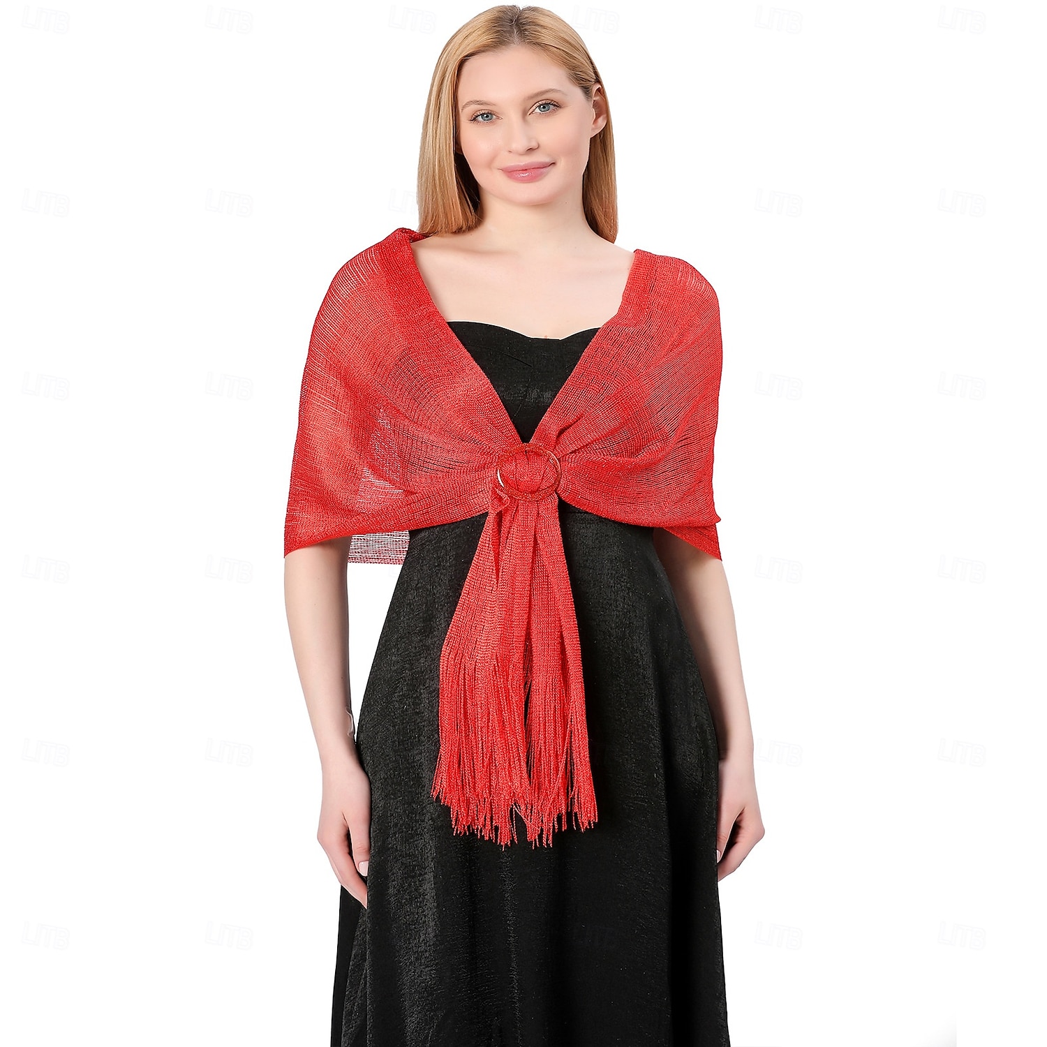 châle en soie or et argent avec boucle, groupe de mariée et demoiselle d'honneur, soirée dansante, robe de mariée, robe de soirée, châle pour femme de 2025 ? $22.99 –P2