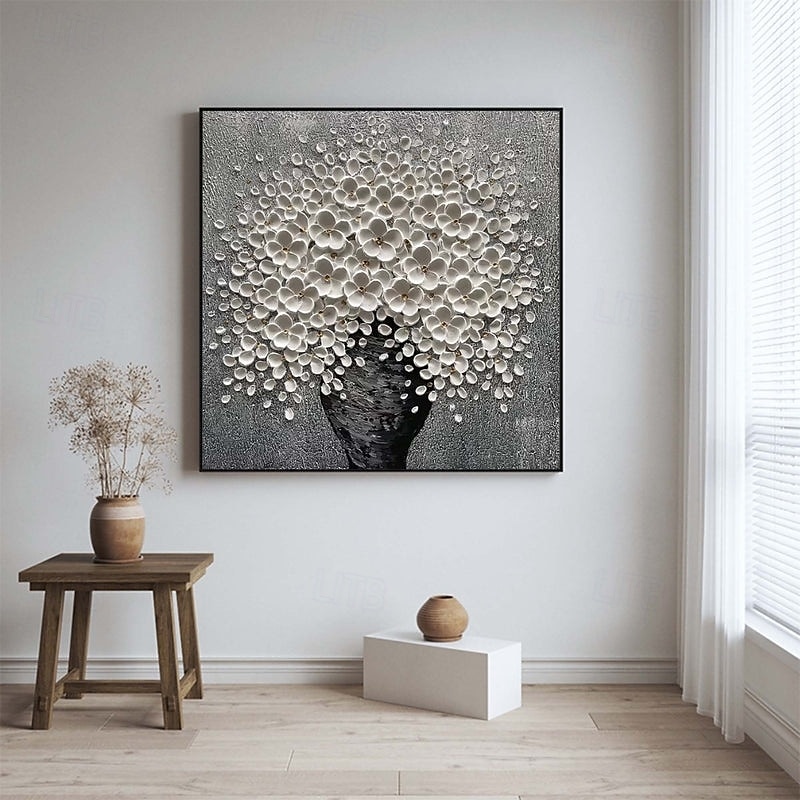 peinture à l'huile abstraite peinte à la main sur une fleur, peinture à l'huile abstraite faite à la main sur un arbre en fleurs, arbre coloré en fleurs sur toile, œuvre d'art florale faite à la main, de 2025 ? $116.99 –P1