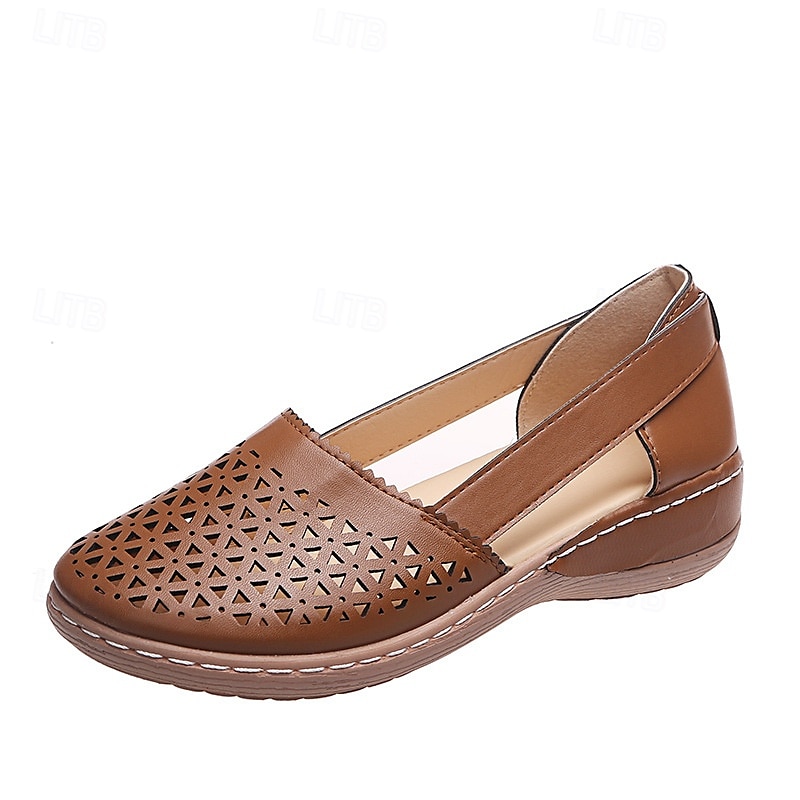 naisten valkoiset leikatut slip-on flats - mukavat vapaa-ajan kengät päivittäiseen käyttöön 2025 - $24.99 –P3