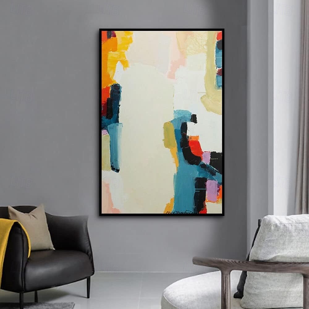 Handmade Oil Painting Canvas Wall Art Decoration Abstract Color Block for Home Decor Rolled Frameless Unstretched Painting 2025 - $50.99 –P2