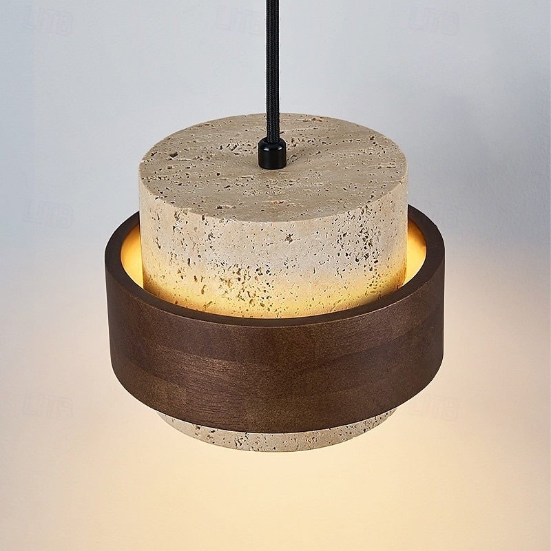led hanglamp warm wit 1/2/3/4-lichts postmodernisme creatief hout steen slaapkamer nachtkastje licht e27 restaurant tv achtergrond muur hanglamp armaturen 85-265v 2026 - $129.99 –P5