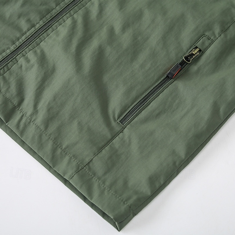 Men's Hiking Jacket Outdoor Windproof Lightweight Jacket Windbreaker Jacket Traveling Black Yellow Army Green Red Khaki 2025 - $26.39 –P6