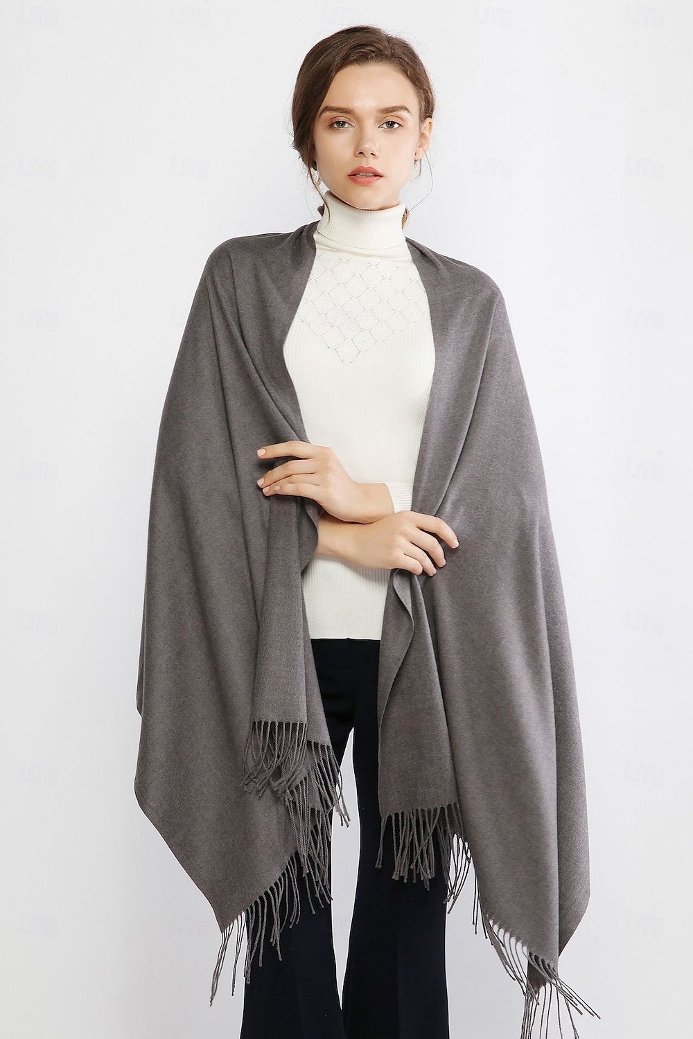 kvinners skjerf pashmina sjal og omslag til kveldskjole brudepike bryllup brude vinter varme lange store skjerf 2025 - $24.99 –P17