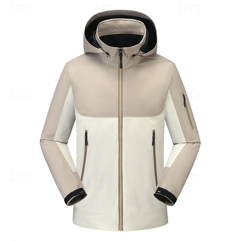 Homens Jaqueta Softshell Jaqueta de Trilha Ao ar livre Bloco de cor Prova-de-Água A Prova de Vento Respirável Jaqueta leve Jaqueta corta-vento Viajar Preto Branco Azul Laranja Verde de 2025 por $44.79 –P11