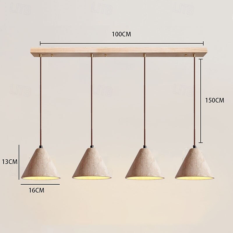 lampada a sospensione a led bianco caldo 1/2/3/4 luci postmoderna moderna nordica illuminazione a sospensione in metallo semplice paralume affusolato ristorante lampada a sospensione per isola cucina del 2025 a $168.99 –P4