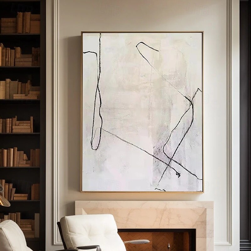 Large handmade  Milimalist Abstract Painting Handmade Black Gray Minimalist Painting On Canvas hand painted Textured Painting Abstract Art painting black Gray abstract art painting 2025 - $125.99 –P7