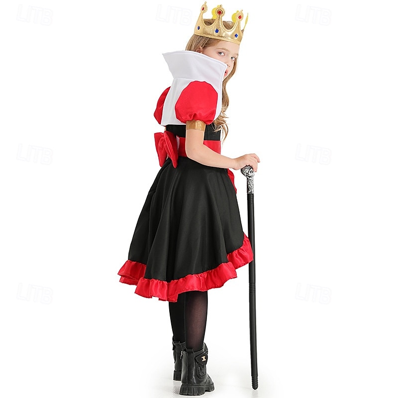 Alice in Wonderland Pohádka srdcová královna Červená královna Jed Halloween skupinové rodinné kostýmy Dětské Dospělé Dámské Dívčí Sexy kostým Výkon Večírek předvečer Všech svatých Karneval Plesov 2025 - $45.99 –P5