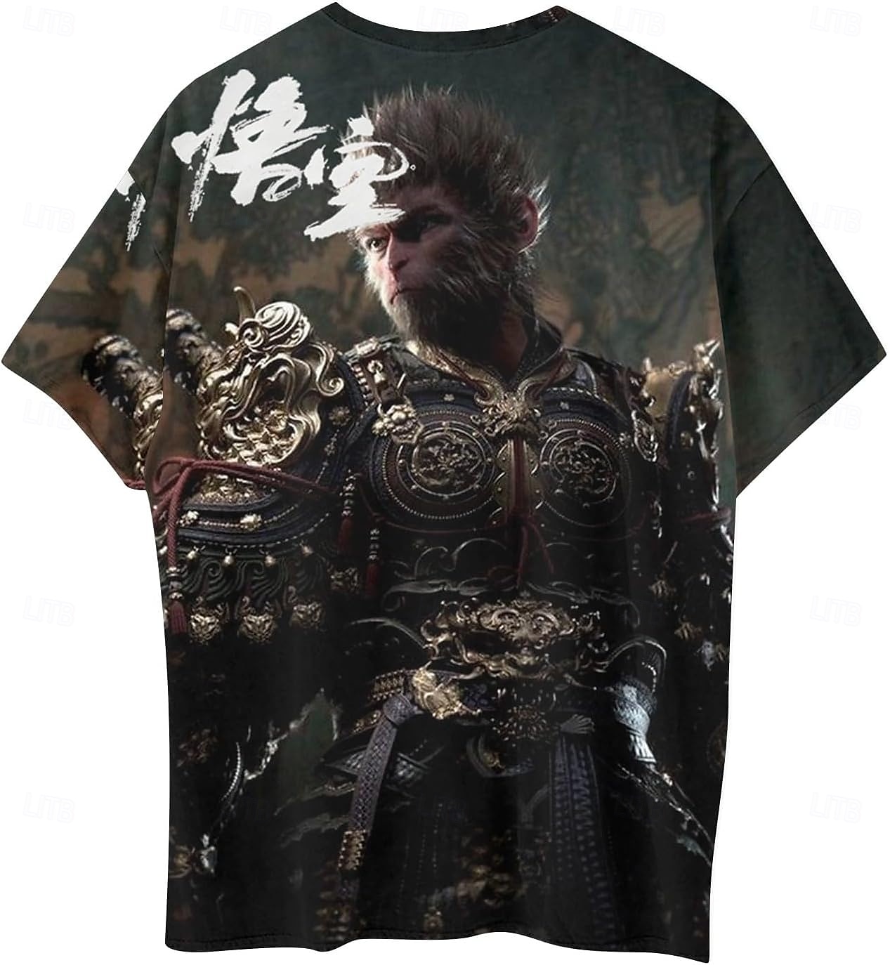 Czarny Mit: Wukong Król Małp Koszulkowy Anime 3D Graficzny Na Dla par Męskie Damskie Dla dorosłych Bal maskowy Druk 3D Codzienne 2025 - $17.99 –P8