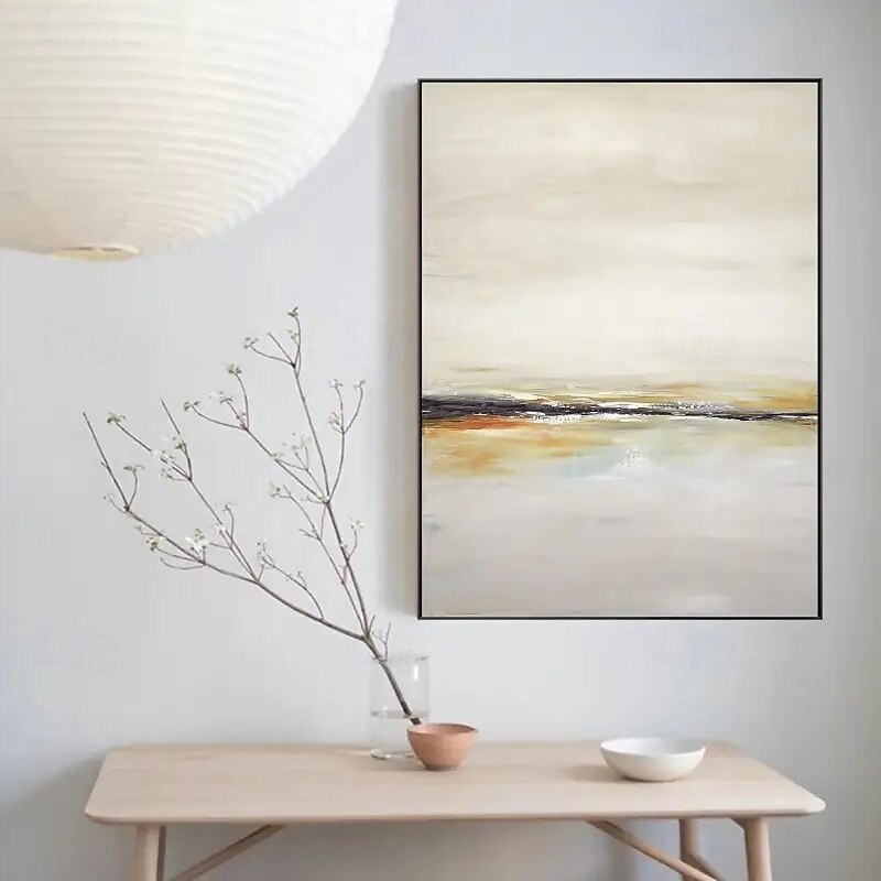 großes Gemälde handgemachtes abstraktes Ölgemälde handgemalt beige Gemälde handgemachtes Wabi Sabi Kunstwerk Ölgemälde handgemalt strukturiertes Ölgemälde beige Ölgemälde modernes Dekor 2025 - $125.99 –P2