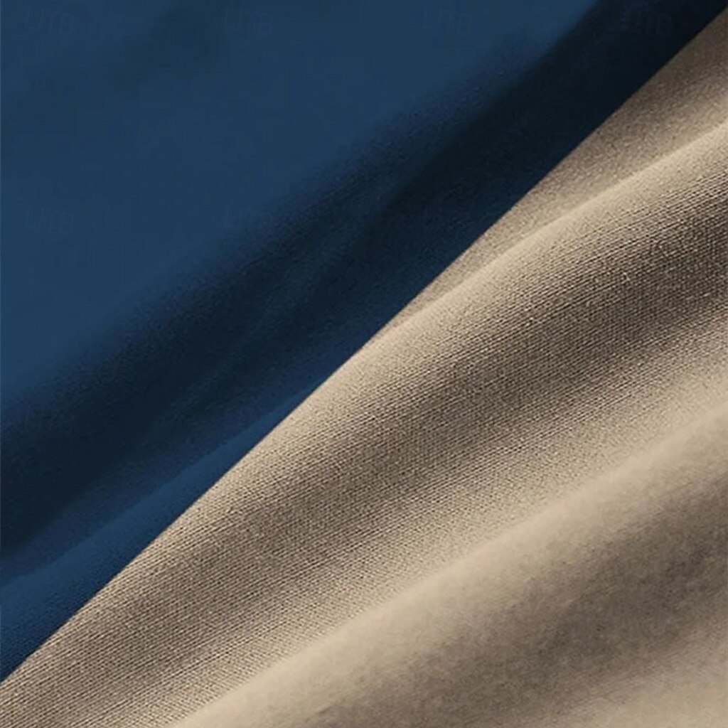 Men's Shirt Summer Shirt Beach Wear Casual Shirt Bowling Shirt Button Up Shirt Black Wine Blue Green Gray Short Sleeve Color Block Lapel Vacation Daily Front Pocket Clothing Apparel Cotton Fashion 2025 - $22.99 –P9