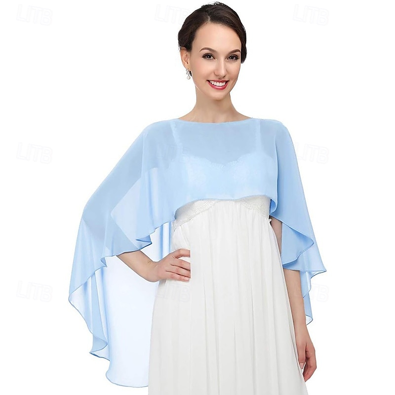 châles et enveloppes transparents pour robes de soirée capes en mousseline de soie pour femmes couverture de mariage douce de 2025 ? $25.99 –P17