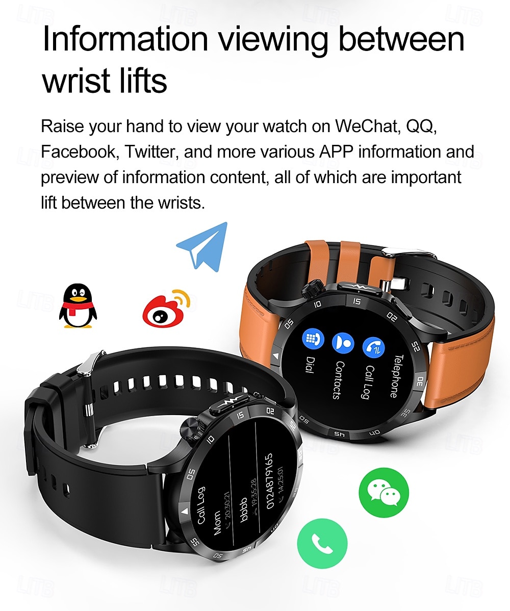 2025年 iMosi ET381 スマートウォッチ 1.43 インチ スマート·ウォッチ ブルートゥース ECG + PPG 温度監視 歩数計 と互換性があります Android iOS 女性 男性 ハンドフリーコール 防水 メディアコントロール IP 67 46mmの時計ケース  コレクション – $79.79 –P16