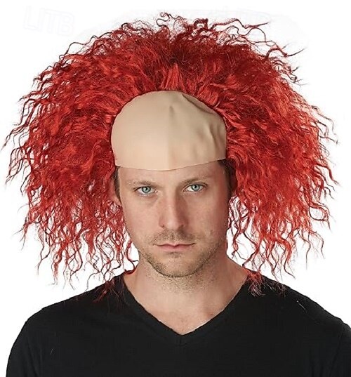 perruque de clown effrayant rouge perruques de fête de cosplay d'Halloween de 2025 ? $18.49 –P2