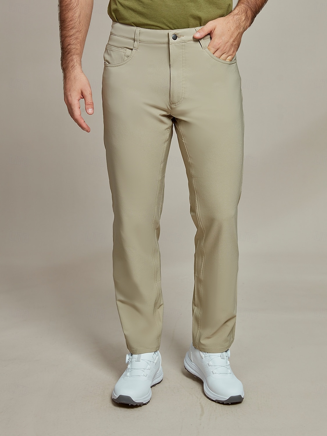 Herr Golfbyxor Khaki grön Underdelar Golfkläder Kläder Outfits Bär kläder 2025 - $7.59 –P4