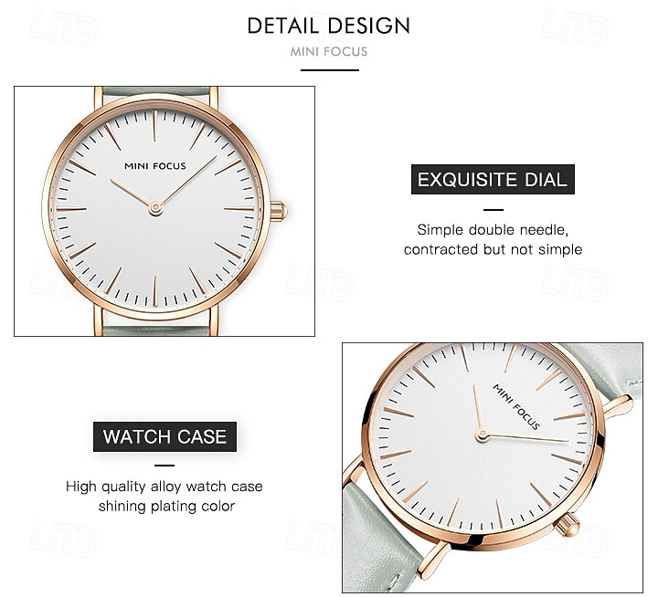 MINI FOCUS Women Quartz Watch Wrist Watch Creative Large Dial Waterproof Business Waterproof Leather Watch 2025 - $32.99 –P7