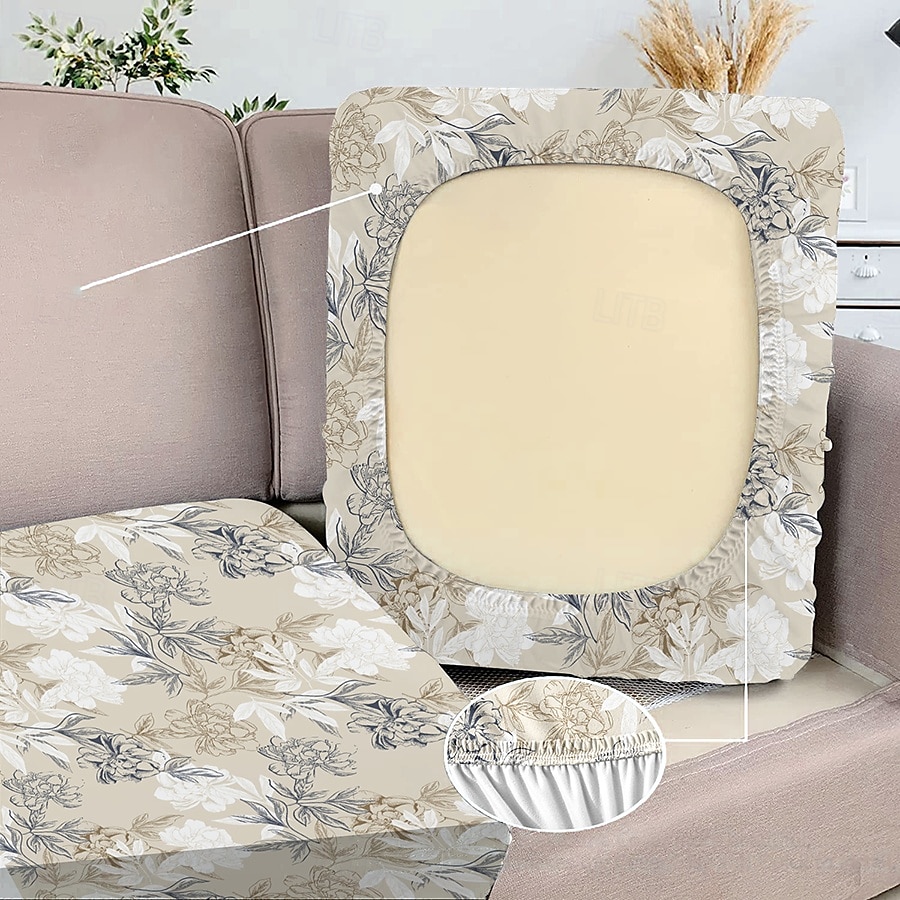 Stretch Floral Seat Cushion Cover Soft Elastic Slipcover for Enhanced Comfort and Furniture Protection 2025 - $9.49 –P4