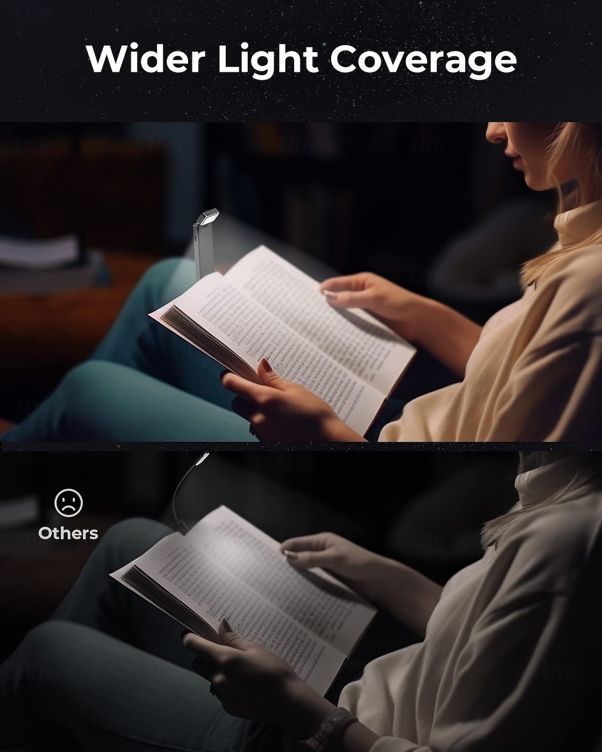 lampe de lecture rechargeable lampe de lecture pour lecture lampe de marque-page à LED à pince avec 3 couleurs de lumière de 2025 ? $23.99 –P9