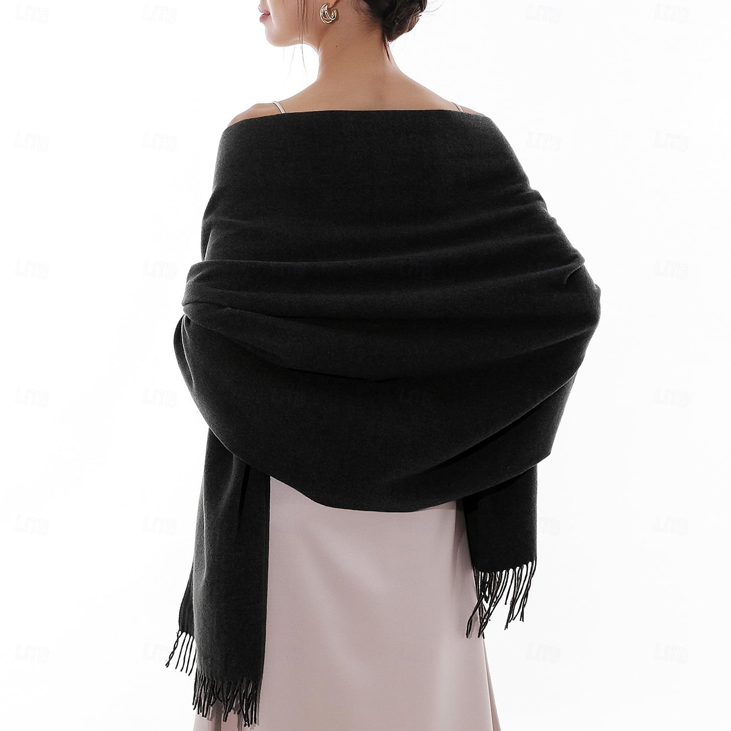 kvinners skjerf pashmina sjal og omslag til kveldskjole brudepike bryllup brude vinter varme lange store skjerf 2025 - $24.99 –P1