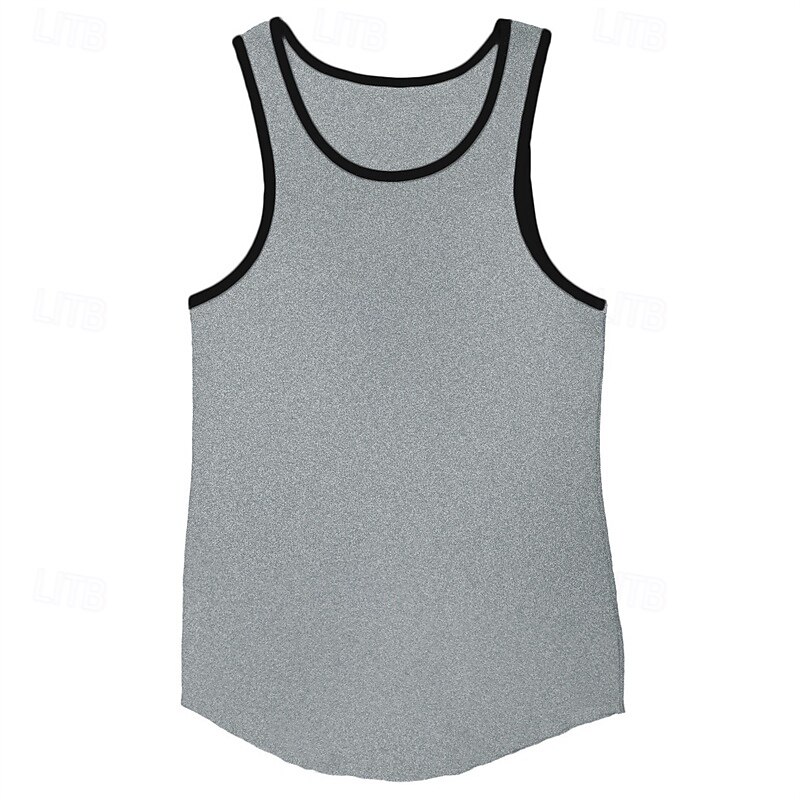 Men's Workout Tank Top Running Tank Top Gym Tank Top Patchwork Sleeveless Vest / Gilet Casual Athleisure Breathable Quick Dry Soft Gym Workout Running Walking Sportswear Activewear Color Block Black 2025 - $16.49 –P7