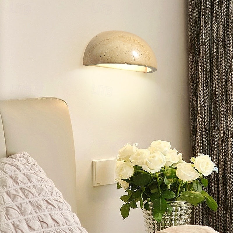 led vnitřní nástěnná svítidla teplá bílá 15cm moderní nástěnné svítidlo z přírodního kamene půlměsíc mramorové nástěnné svítidlo g4 pro ložnici chodba kuchyně 110-240v 2025 - $66.99 –P9