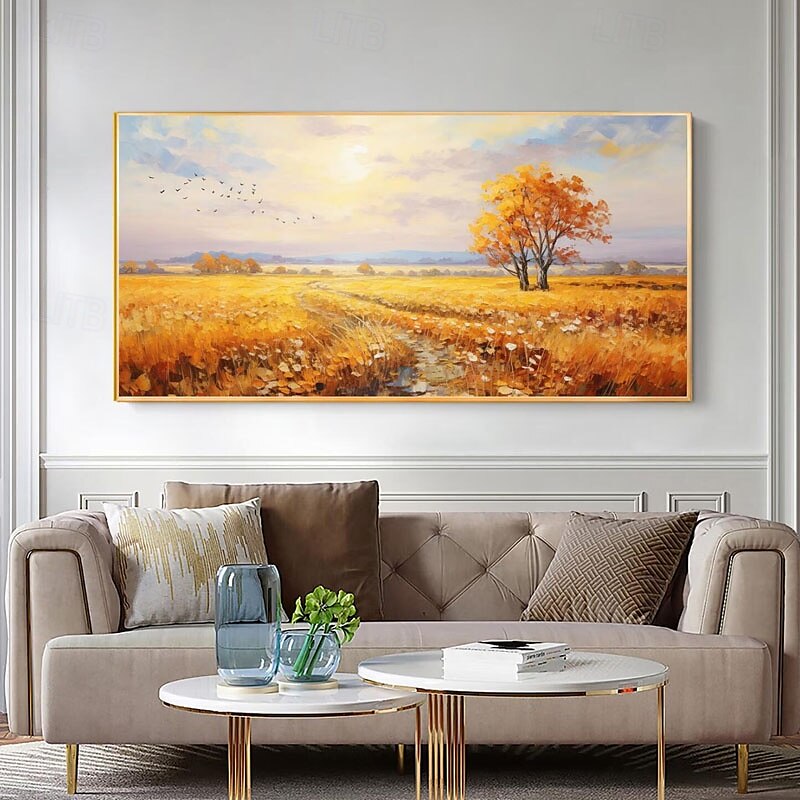 handgemaltes originales buntes Wald-Ölgemälde auf Leinwand, Strukturbäume, Landschaftskunst, abstrakte echte Natur, personalisiertes Wohnwand-Raumdekor 2025 - $133.99 –P4