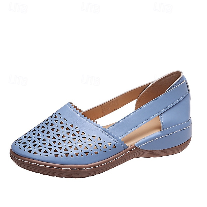 naisten valkoiset leikatut slip-on flats - mukavat vapaa-ajan kengät päivittäiseen käyttöön 2025 - $24.99 –P4