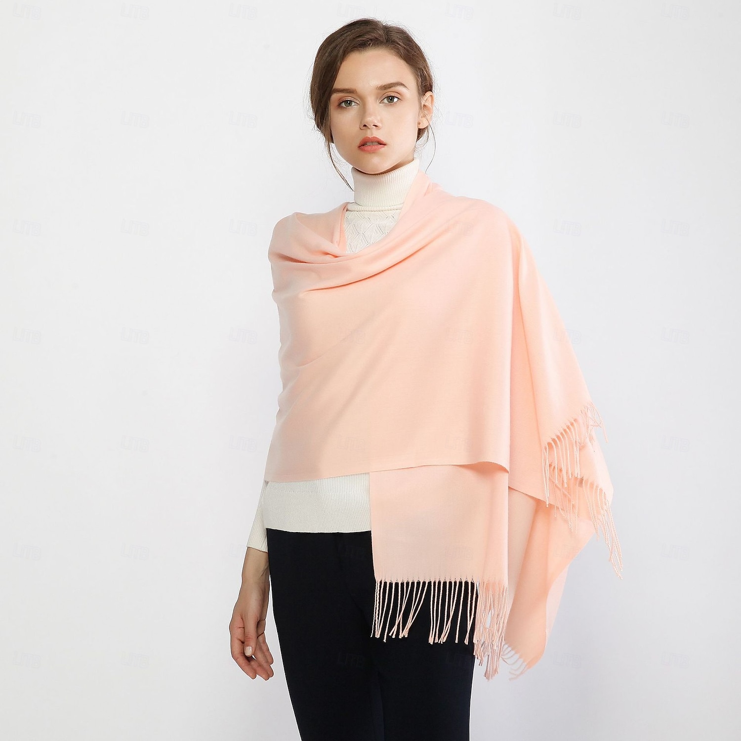kvinners skjerf pashmina sjal og omslag til kveldskjole brudepike bryllup brude vinter varme lange store skjerf 2025 - $24.99 –P22