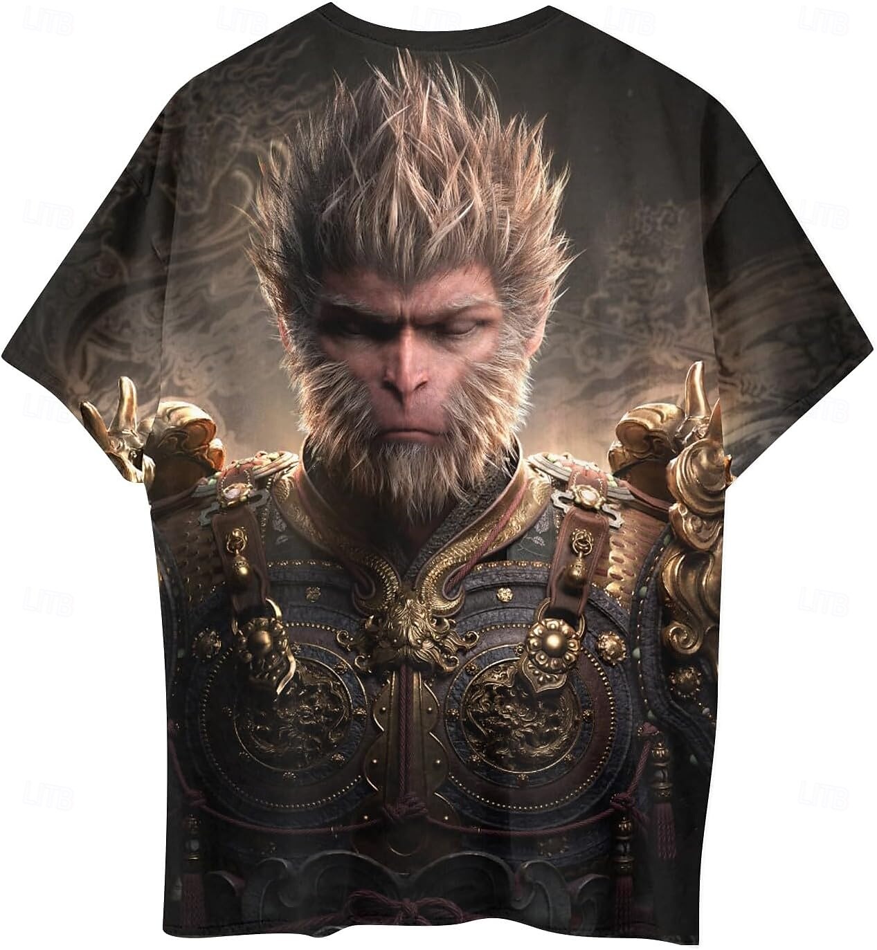 Czarny Mit: Wukong Król Małp Koszulkowy Anime 3D Graficzny Na Dla par Męskie Damskie Dla dorosłych Bal maskowy Druk 3D Codzienne 2025 - $17.99 –P2